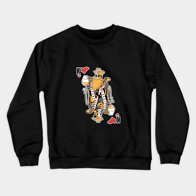 King of hearts and beer Crewneck Sweatshirt by TomiAx